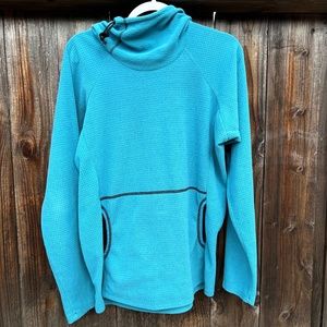 Melanzana Men's MicroGrid Hoodie, Blue, Medium, Melly